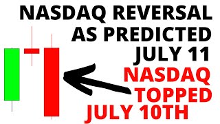 NASDAQ Reversal As Predicted on July 11  NASDAQ Topped July 10 2024 amp Stock Market CRASH Has Begun [upl. by Dowzall]