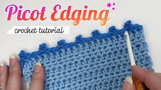 How to Crochet Picot Edging [upl. by Steady]