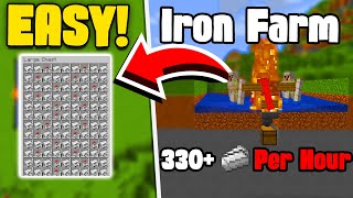 How to Build EASY Iron Farm in Minecraft 121  Java Edition [upl. by Aihsem875]