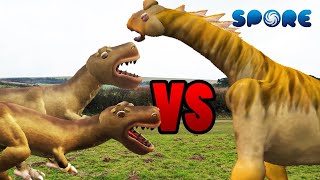 TRex vs Giraffatitan  SPORE [upl. by Reger]