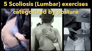 Scoliosis 5 exercises for low back Spine Transformation Motivate yourself Correction of pelvic [upl. by Ameer]