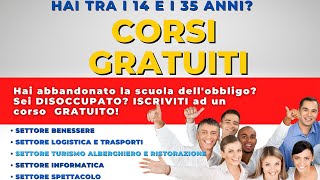 Garanzia Giovani Bando Corsi Gratis dai 18 ai 35 anni [upl. by Vic]