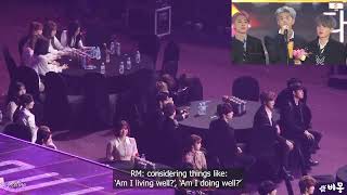 Eng Sub Idols React to BTS Daesang Speech at the 2019 Seoul Music Awards SMA [upl. by Dieter]