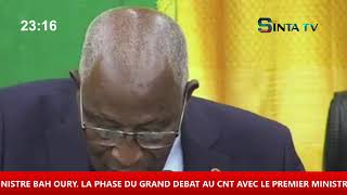 LA PHASE DU GRAND DEBAT AU CNT AVEC LE PREMIER MINISTRE BAH OURY [upl. by Neala94]