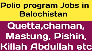 Polio program Balochistan Jobs 2024  People Polio Jobs in Balochistan Data information officer [upl. by Cestar]