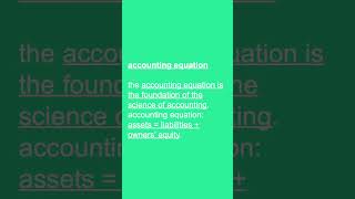 accounting equation  accounting foundations for MBA students [upl. by Nimesay]