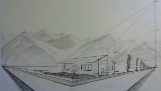 Nr82 Perspektive  Schatten richtig setzen einfach mitzeichnen  Haus mit Dach [upl. by Rovelli]