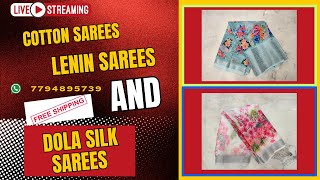 LENIN  COTTON amp DOLA SILK SAREES  7794895739  Live Streaming  FREE SHIPPING  YOGAMBIKA HL [upl. by Follansbee]