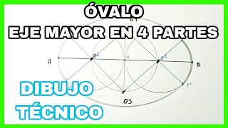 ÓVALO  eje mayor en 4 PARTES ◾◾◾◾ [upl. by Myra]