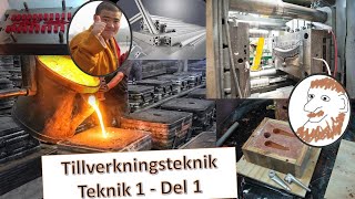 Introduktion till tillverkningsteknik  Del 1  Gjutning och extrudering [upl. by Ahseinek846]