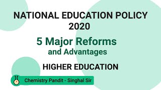 National Education policy 2020 NEP 2020  Higher Education  Chemistry Pandit Singhal Sir [upl. by Harri]