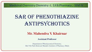 SAR of Phenothiazine as an Antipsychotic drugs [upl. by Adnohser]