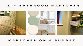 DIY Bathroom Downstairs Toilet Makeover on a Budget Saving Money [upl. by Bik]