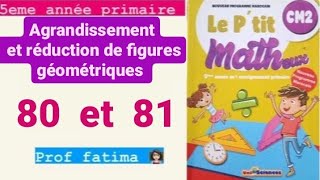 Ptit Matheux 5eme année primaire Agrandissement et réduction de figure géométrique page80 et 81 [upl. by Frida977]