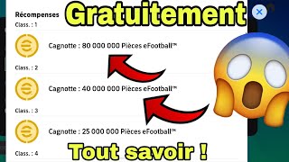 Comment avoir ces pièces gratuitement 🤯 80 000 000 de pièces efootball 24 mobile [upl. by Raquel]