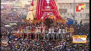 Rath Yatra in Puri  Lord Jagannath amp His siblings on their journey to Janma Bedi [upl. by Williams]