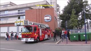 Pompiers De Paris Urgence Echelles EPSA EPA EPAN BEA Paris Fire Dept Ladders Responding [upl. by Aicined]