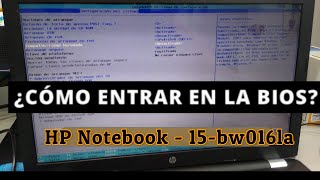 ✅Cómo entrar en la bios de una laptop hp 15bw016la [upl. by Dita]