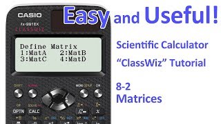 ClassWiz Calculator Tutorial  PreCalculus 82 Matrices [upl. by Enela]