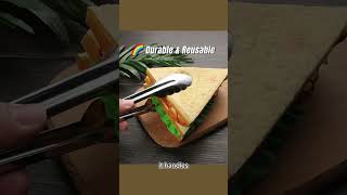 Stainless Steel Food Tongs Long Bbq Cooking Tongs Barbecue Tongs Meat Salad Stea [upl. by Nileuqay]