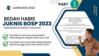 JUKNIS BOS 2023 Permendikbud RI Nomor 63 Tahun 2022Bedah Tuntas Larangan Juknis BOS Terbaru PART 1 [upl. by Nafis]