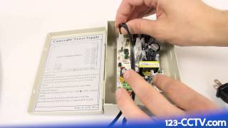 123 CCTV Tutorial How to wire security cameras to a Power Supply Box [upl. by Lusty]