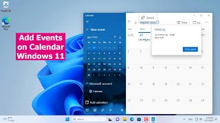 How to add Events in the Windows 11 Calendar [upl. by Ayotak336]