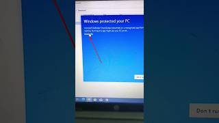 windows protected your pc 😊 pc protect ytshorts shorts trending [upl. by Clapper822]