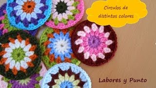 Como tejer círculos de colores a ganchillo o crochet [upl. by Ellenet]