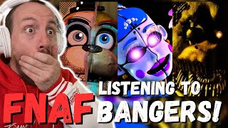 LISTENING to FNAF Song BANGERS The Living Tombstone TryHardNinja NateWantsToBattle REACTION [upl. by Nealy765]