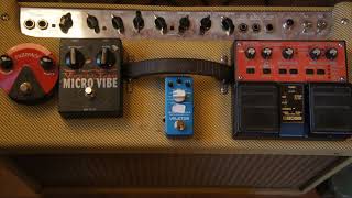 Tape Delay Pedal Live Loops Guitar Mellotron Organ A Minor Improvisation [upl. by Ydnac202]