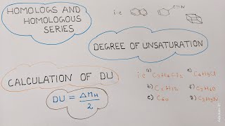 L4 Degree of Unsaturation  Homologous Series  Calculation of DU  11 12 IIT JEE NEET and AIIMS [upl. by Isyed]