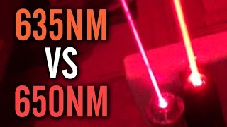 Laser Pointers 635nm vs 650nm Comparison [upl. by Kcirted]