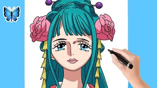 How to draw Kozuki Hiyori from One piece Step by Step [upl. by Notsae]