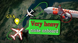 ENGINE FAILURE ON TAKEOFF  Emergency Return to Geneva [upl. by Ketchum619]