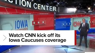 CNNs cold open for 2024 Iowa Caucuses coverage [upl. by Nagiem]