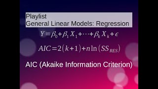 Multiple Linear Regression AIC Akaike Information Criterion [upl. by Adlesirg]