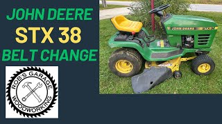 John Deere STX38 Belt Change [upl. by Asille]