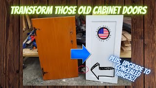 DIY Shaker style Upgrade to old cabinet doors ON A BUDGET [upl. by Nirb]