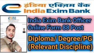 India Exim Bank Officer Recruitment 2024 – Apply Online for 88 Posts [upl. by Omarr]