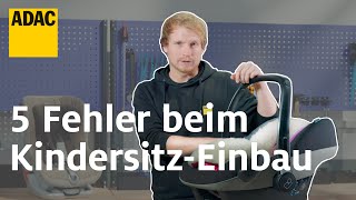 Kindersitz im Auto befestigen Vermeidet diese 5 gefährlichen Fehler  Einfach Selber MachenADAC [upl. by Ymar]