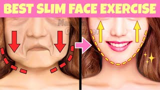 10mins Face Lift Exercise To Lose Face Fat at Home🔥 Get Rid Of Double Chin Sagging Jowls [upl. by Melisent]