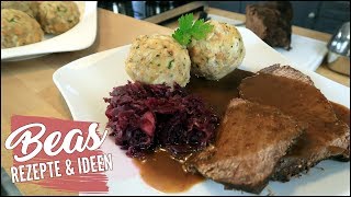 Perfekter Rheinischer Sauerbraten Rezept  Einlegen und braten  Mit Semmelknödel und Rotkohl [upl. by Moneta]