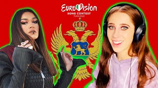 I REACTED TO MONTENEGROS SONG FOR EUROVISION 2022  quotVLADANA quotBREATHE [upl. by Nanor]