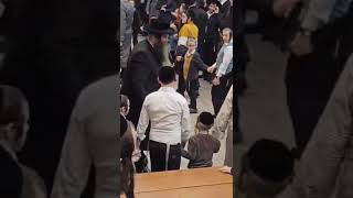 Toldos Aharon Rebbe Dances With Orphans At A Chanukah Party 5784 [upl. by Singhal693]