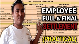 full and final settlement of employee  full and final settlement calculation  employee fnf [upl. by Bob]