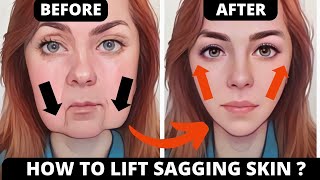 14 MIN  ANTIAGING FACE EXERCISES FOR SAGGING SKIN AND JOWLS  LIFT SAGGY CHEEKS  LAUGH LINES [upl. by Absalom]