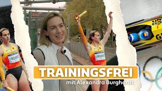 Sprinterin Alexandra Burghardt im TrainingsfreiInterview 🏃🏼‍♀️‍➡️ [upl. by Ylam]