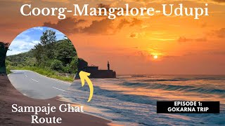 Manipal Road Trip  Mysore  Coorg  Sampaje Ghat  Mangalore  Gokarna Trip Ep 1 [upl. by Eelesor641]