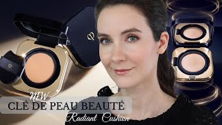 NEW Cle de Peau RADIANT CUSHION FOUNDATION NATURAL Review  Demo  Closeups [upl. by Ricard]